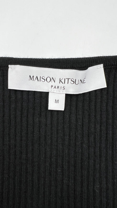 Cardigan nero a coste