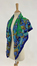 Sciarpa floreale verde/blu KENZO