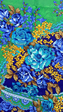Sciarpa floreale verde/blu KENZO