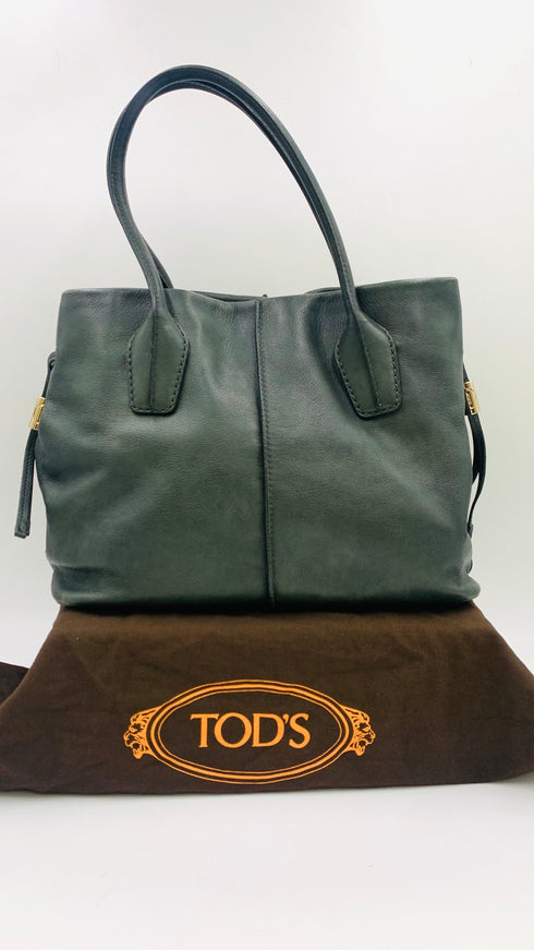 Borsa in pelle verde