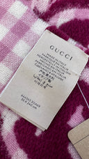 Sciarpa rosa check GG GUCCI