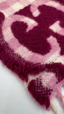 Sciarpa rosa check GG GUCCI