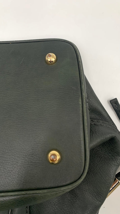 Borsa in pelle verde