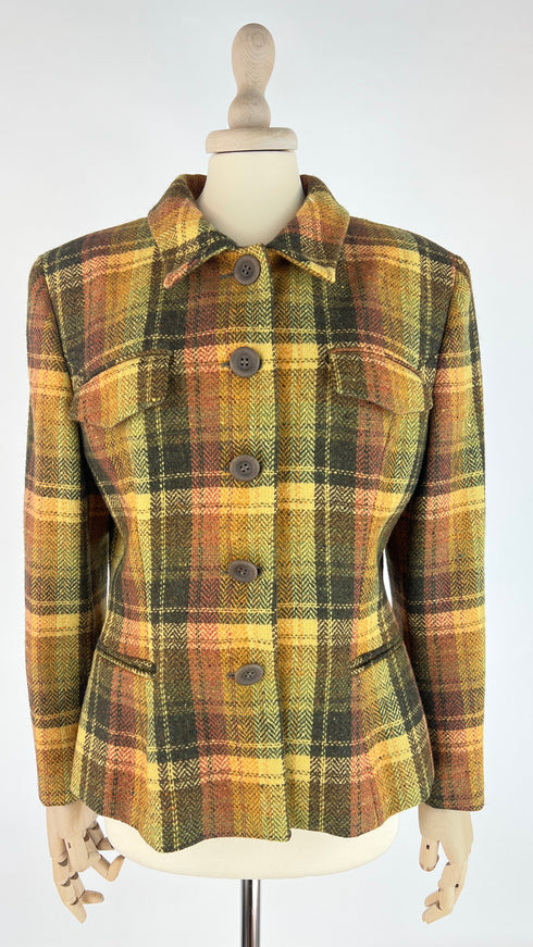 Giacca check sfiancata