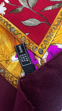 Foulard floreale bordeaux Jean Patou