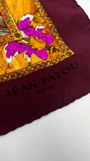 Foulard floreale bordeaux Jean Patou