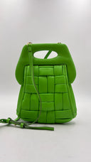 Borsa intrecciata verde mela THEMOIRè