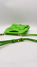 Borsa intrecciata verde mela THEMOIRè