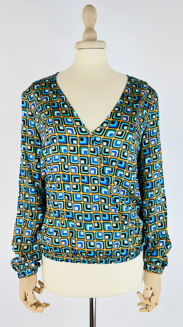 Blusa quadrati multicolor