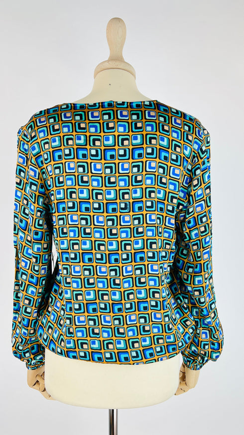 Blusa quadrati multicolor
