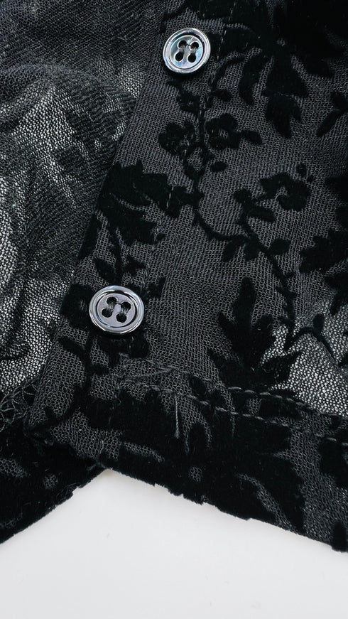 Cardigan midi in pizzo