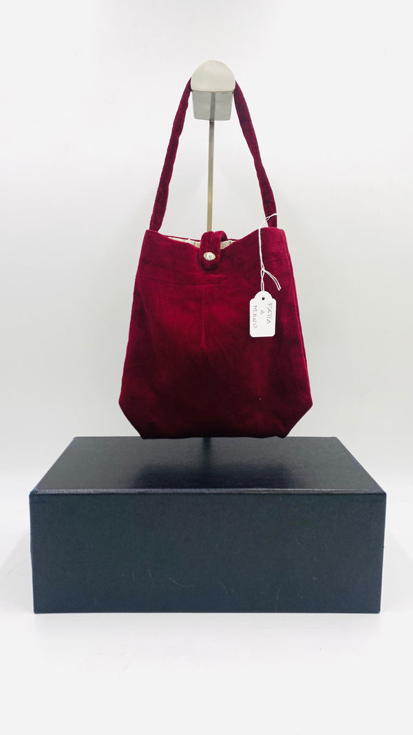 Borsa a mano in velluto
