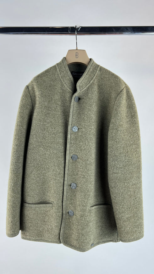 Giacca in panno verde