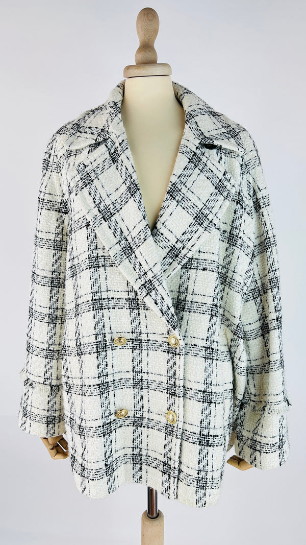 Giacca tweed imbottita