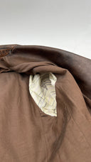 Blazer in pelle marrone Ralph Lauren
