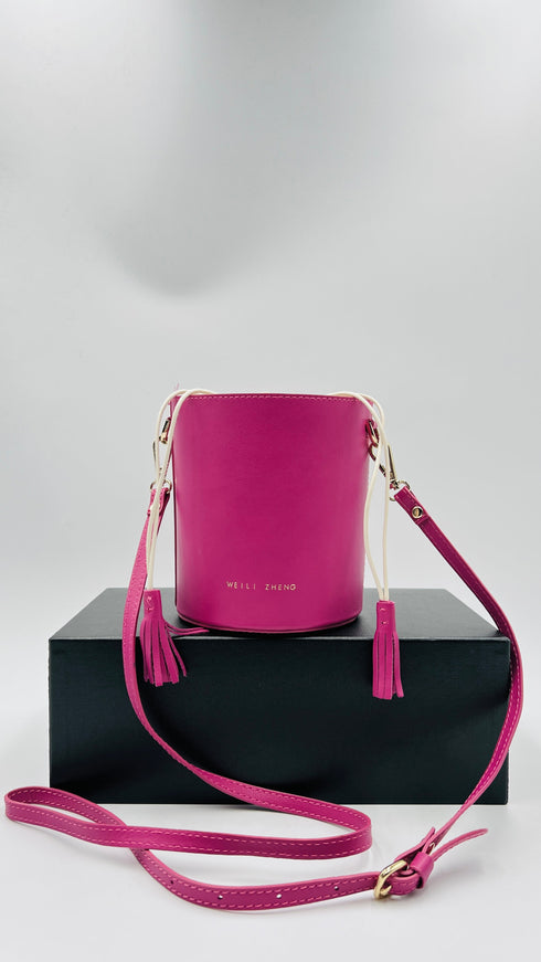 Borsa a secchiello in pelle