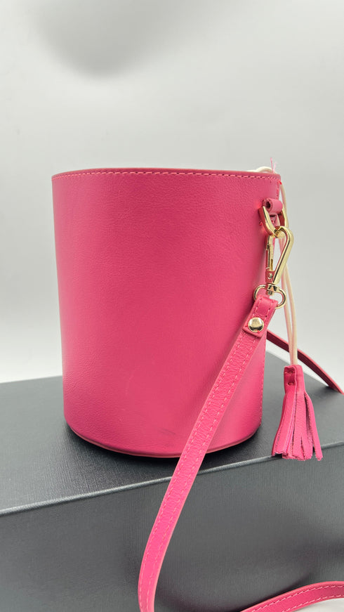 Borsa a secchiello in pelle