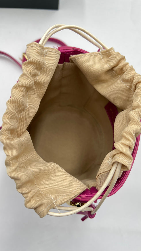 Borsa a secchiello in pelle