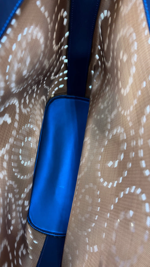 Borsa vintage traforata blu