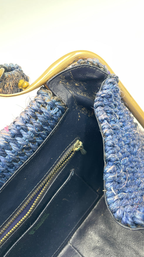 Borsa in raffia a mano