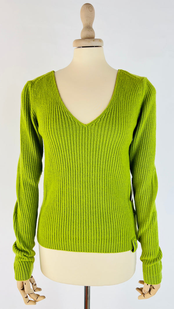 Maglia V a coste