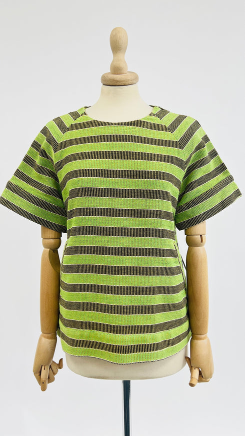 T-shirt righe jacquard