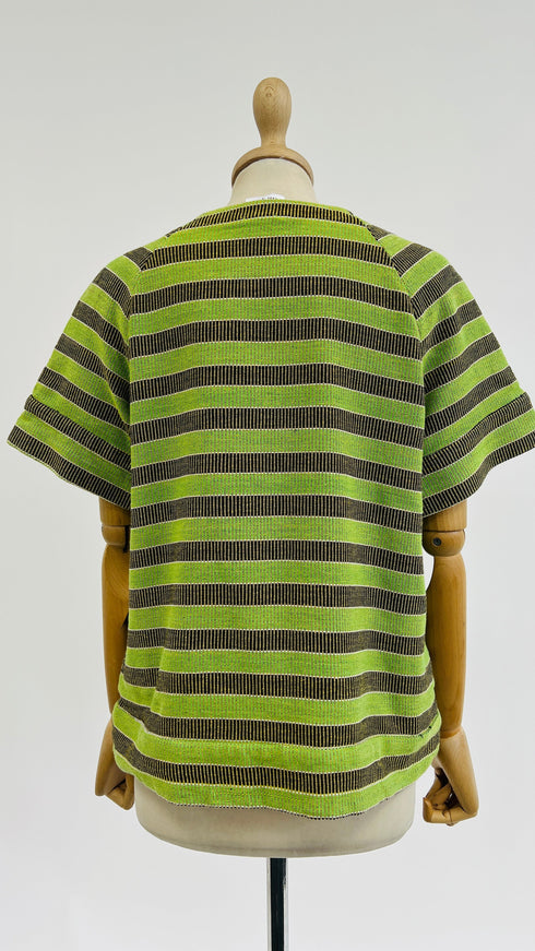 T-shirt righe jacquard