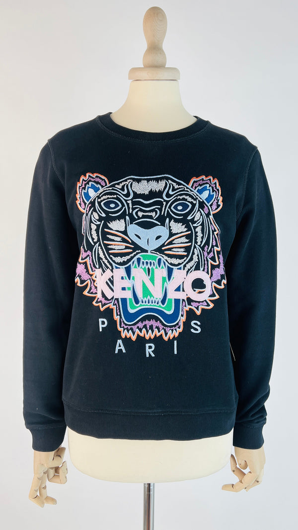 Felpa girocollo ricamata