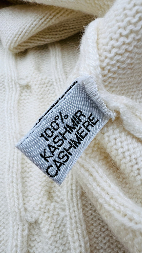 Cardigan a trecce in cashmere