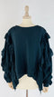 Blusa volant in seta