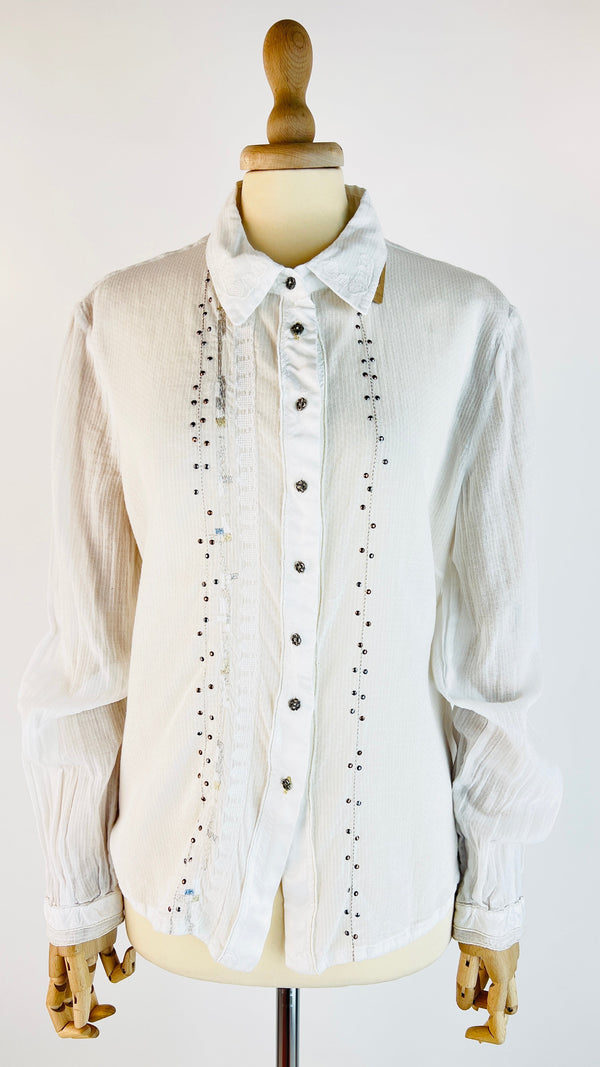 Camicia bianca con strass