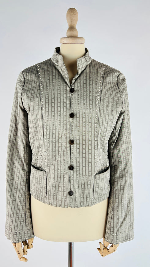 Giacca ricamata con impunture