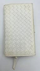 Portafoglio intrecciato bianco BOTTEGA VENETA