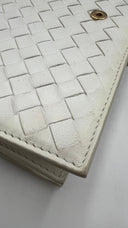 Portafoglio intrecciato bianco BOTTEGA VENETA