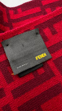 Sciarpa rossa monogram FENDI