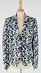 Blazer floreale bianco e nero