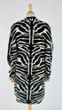 Cardigan animalier bianco e nero