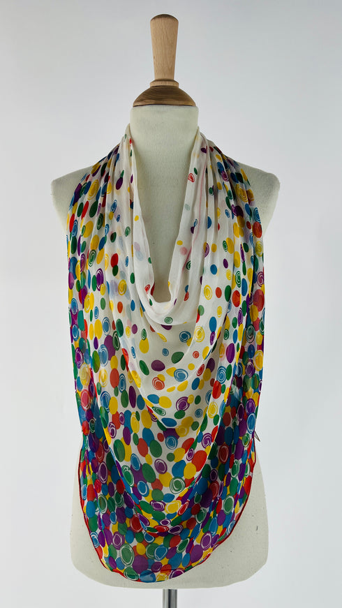 Top stampato a foulard