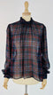 Blusa semi trasparente tartan