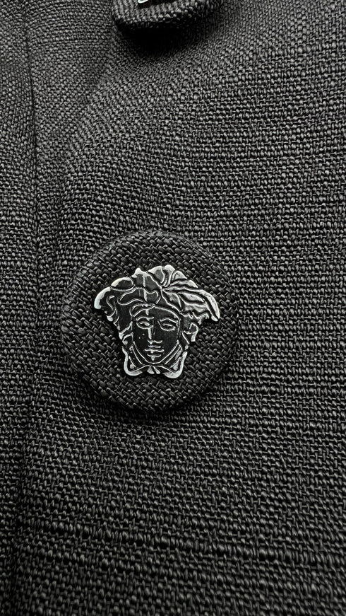 Blazer a bustino con cartellino