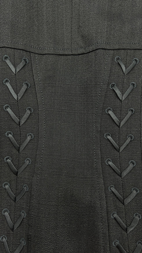 Blazer a bustino con cartellino