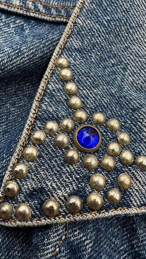 Giacca jeans borchie