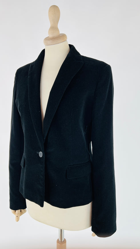 Blazer in velluto nero