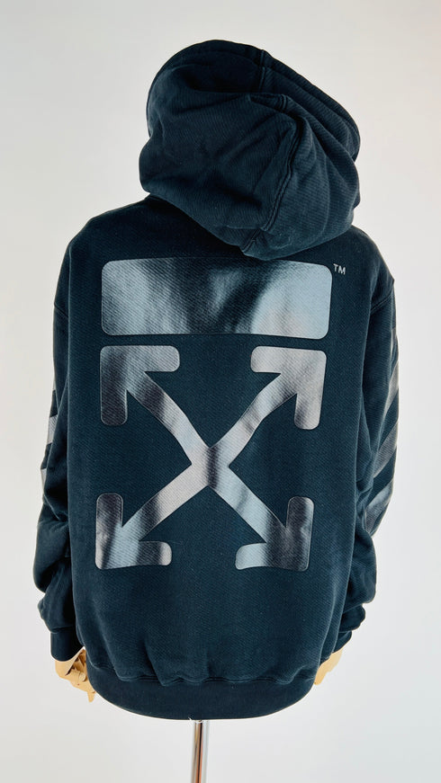 Felpa logo in cotone nero