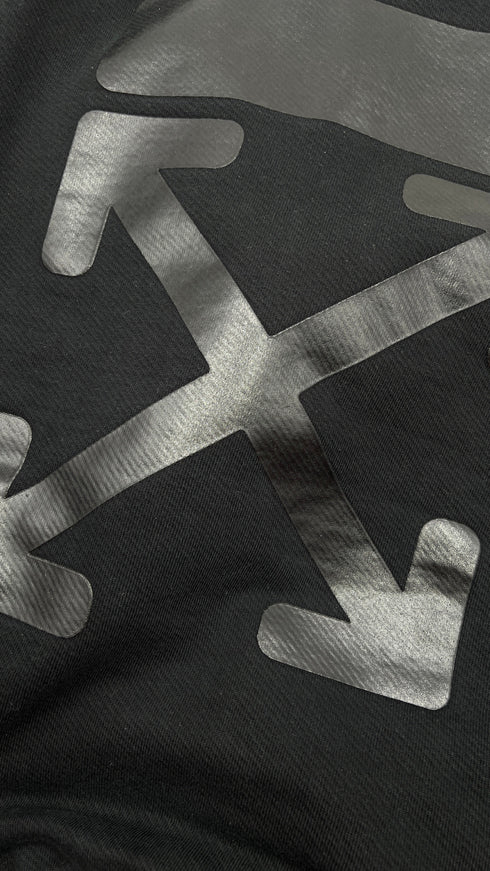 Felpa logo in cotone nero