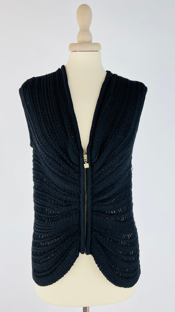 Gilet maglia con zip