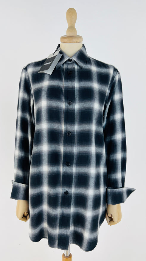 Camicia tartan con cartellino