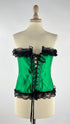 Bustier verde con pizzo