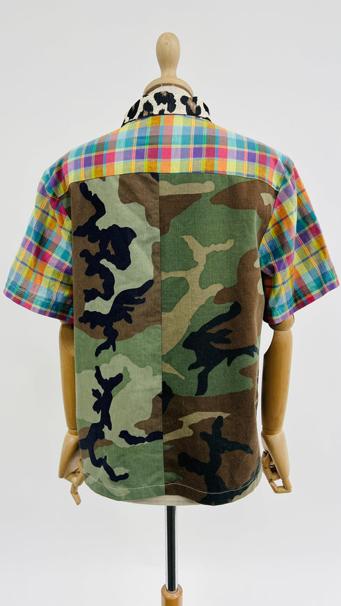 Camicia multi-pattern