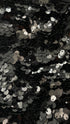 Abito monospalla con inserto in paillettes